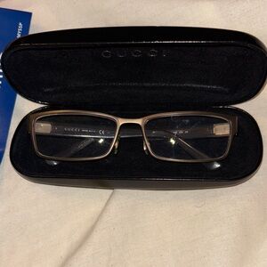 Gucci Brown Rectangular Glasses
